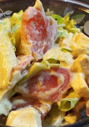 レタスとトマトとゆで卵のサラダ-レシピのメイン写真