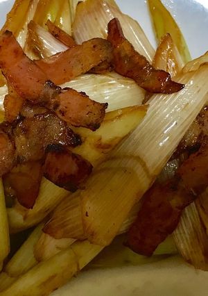 白ネギとベーコンの焦がし醤油炒め-レシピのメイン写真