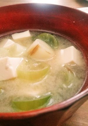 炒めネギと豆腐の味噌汁-レシピのメイン写真