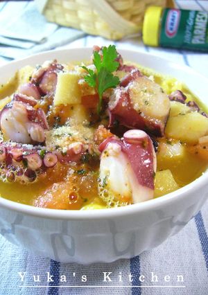 艶うどんにタコ＆トマトのイタリアン風-レシピのメイン写真