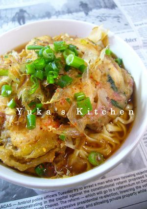 艶うどんに鶏肉＆梅干しのさっぱりかき揚げ-レシピのメイン写真