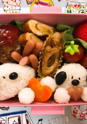黒豆でスヌーピ弁当♡よく食べる６歳女の子-レシピのメイン写真