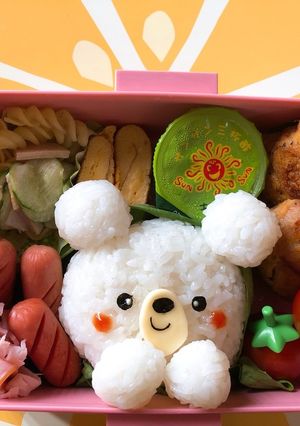 よく食べる６歳児くまちゃん弁当♡キャラ弁-レシピのメイン写真