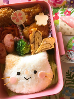 ネコちゃん弁当♡よく食べる6歳キャラ弁☆-レシピのメイン写真