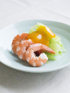 えびと春キャベツの黄身酢かけ-レシピのメイン写真
