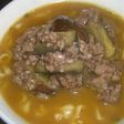 とろり♪なすそぼろカレーうどん。