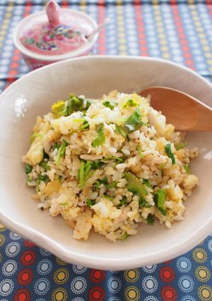 中華風鶏塩そぼろとパクチーのアジアン炒飯-レシピのメイン写真