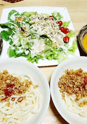 簡単美味！にら玉納豆＆汁なし坦々うどん-レシピのメイン写真