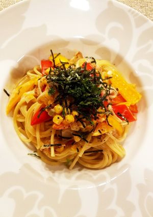 パプリカとベーコンのクリームパスタ-レシピのメイン写真