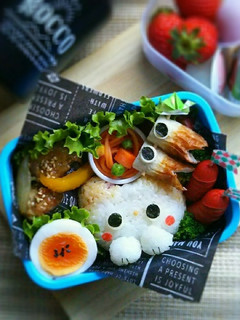 子供の日に♡鯉のぼりを狙う猫ちゃん弁当-レシピのメイン写真