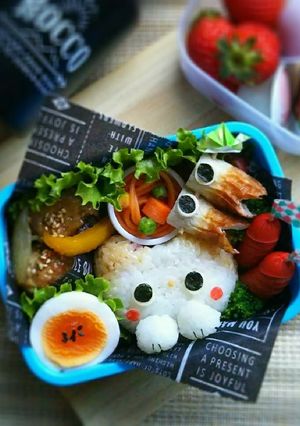 子供の日に♡鯉のぼりを狙う猫ちゃん弁当-レシピのメイン写真
