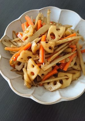 蓮根のきんぴらごぼう⭐お弁当に-レシピのメイン写真