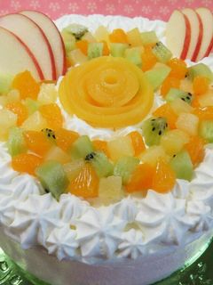 フルーツデコレーションケーキpart2-レシピのメイン写真