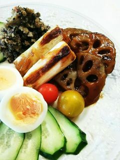 お弁当用 れんこんと白ネギの照焼き-レシピのメイン写真