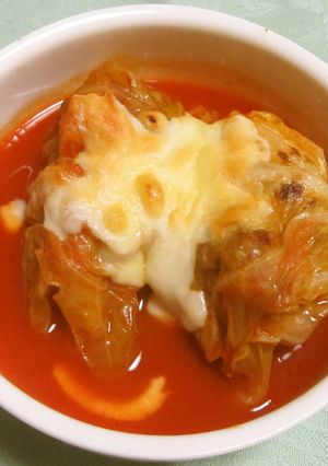 焼きロールキャベツ・濃いトマトスープ-レシピのメイン写真