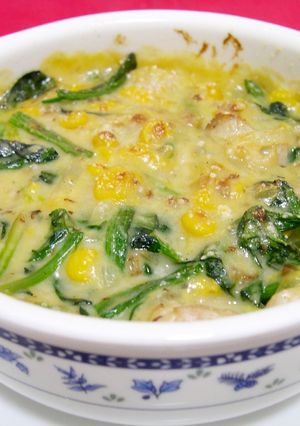 ほうれん草と鶏肉のコーングラタン-レシピのメイン写真