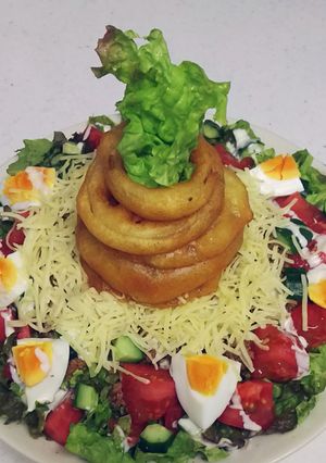 オニオンリングのせタコライス-レシピのメイン写真