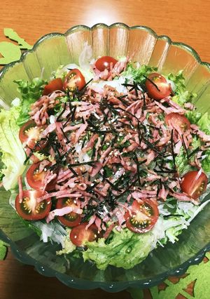 ベーコンが香ばしい！大根&大葉のサラダ♪-レシピのメイン写真