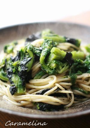 菜の花と海苔の春の香りパスタ-レシピのメイン写真