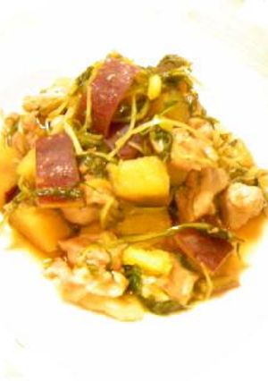 豚と水菜のさつま芋煮-レシピのメイン写真