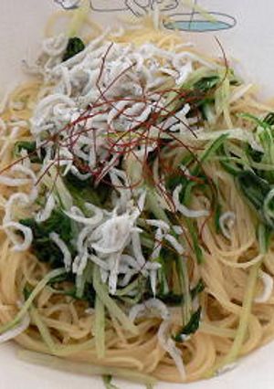 釜揚げちりめんと水菜の冷製パスタ-レシピのメイン写真