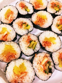 簡単!キムチとたくあんの海苔巻き-レシピのメイン写真