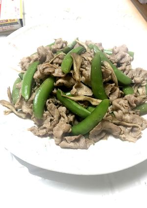 豚肉とスナップえんどうのポン酢炒め-レシピのメイン写真