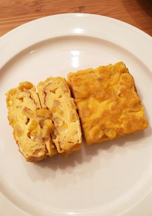 コーン入り 厚焼き卵 お弁当にオススメ！-レシピのメイン写真