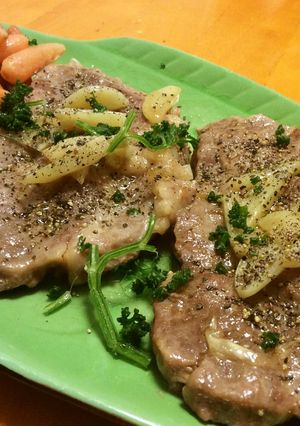 豚肉のにんにく醤油ソテー 人参添え-レシピのメイン写真
