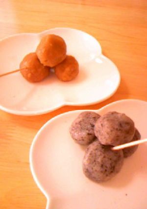 2色の白玉だんご-レシピのメイン写真