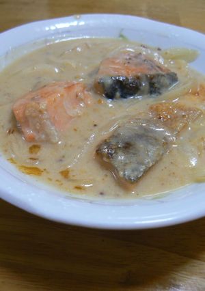 鮭のクリーム煮マスタードソース-レシピのメイン写真