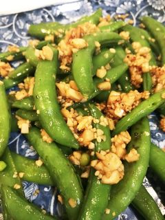 スナップエンドウのガーリック炒め-レシピのメイン写真