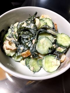 簡単わかめきゅうりちくわツナのマヨサラダ-レシピのメイン写真
