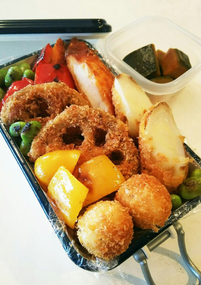 お弁当⑳★フライ弁当とかぼちゃの煮物★-レシピのメイン写真