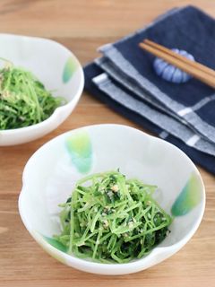 白だしで簡単☆豆苗ごま和え♪お弁当にも◎-レシピのメイン写真