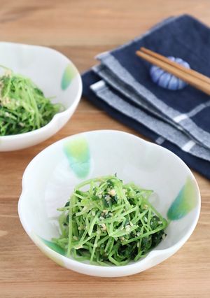 白だしで簡単☆豆苗ごま和え♪お弁当にも◎-レシピのメイン写真