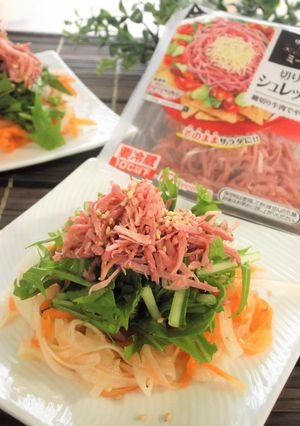 シュレッドビーフと新玉ねぎマリネのサラダ-レシピのメイン写真
