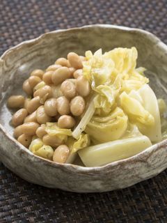 春キャベツと大豆のべんりで酢煮-レシピのメイン写真