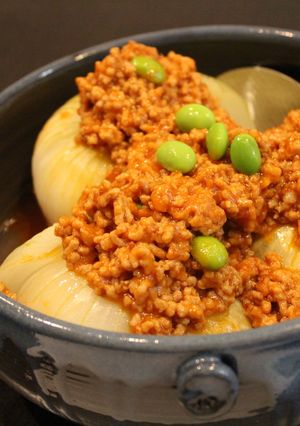 野菜ジュースで♪新玉ねぎのそぼろあん。-レシピのメイン写真