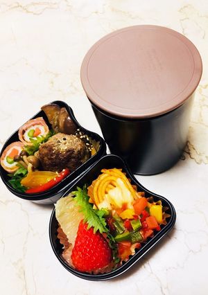 ズボラで愛♡和風ハンバーグ弁当-レシピのメイン写真