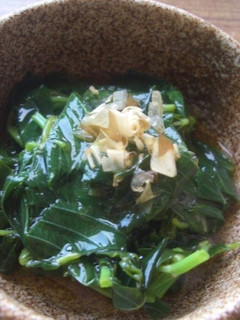 モロヘイヤと鰹節の酢の物-レシピのメイン写真