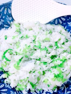 春色☆小松菜の茎で菜飯-レシピのメイン写真