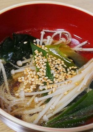 "ごま油香る"えのきの中華スープ-レシピのメイン写真