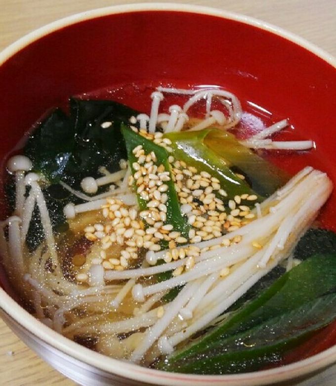"ごま油香る"えのきの中華スープ-レシピのメイン写真