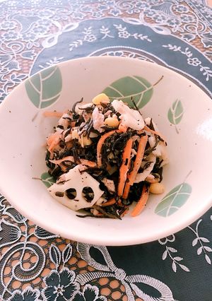 作り置き♬ツナ缶ひじきれんこんゴマ酢和え-レシピのメイン写真