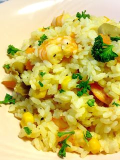 *炊飯器で簡単おいしい!海老ピラフ*-レシピのメイン写真