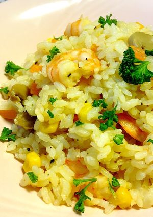 ＊炊飯器で簡単おいしい！海老ピラフ＊-レシピのメイン写真