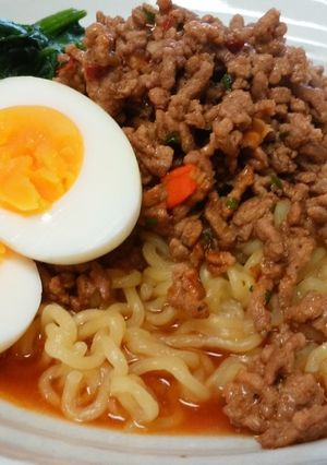 汁なし担々麺風「辛ラーメン」-レシピのメイン写真