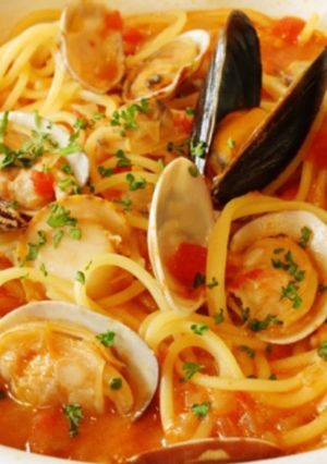 魚介のトマトスープパスタ-レシピのメイン写真