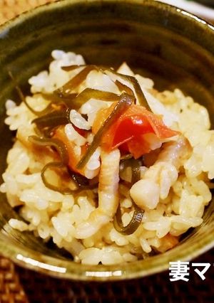 昆布と豚肉のトマト入り御飯-レシピのメイン写真